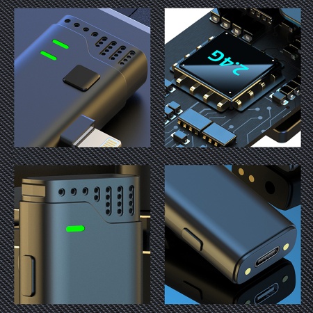 Микрофон петличный беспроводной JMARY MW-16, Bluetooth, черный фото