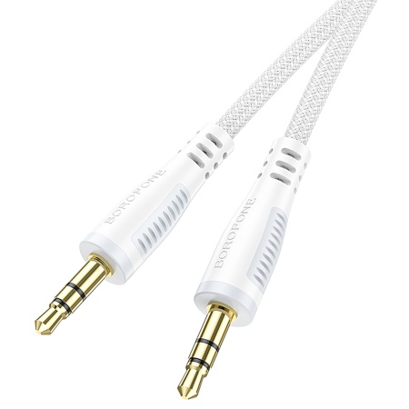 Аудиокабель BOROFONE BL14 AUX Jack 3,5 (m) - Jack 3,5 (m), 2 м, белый фото