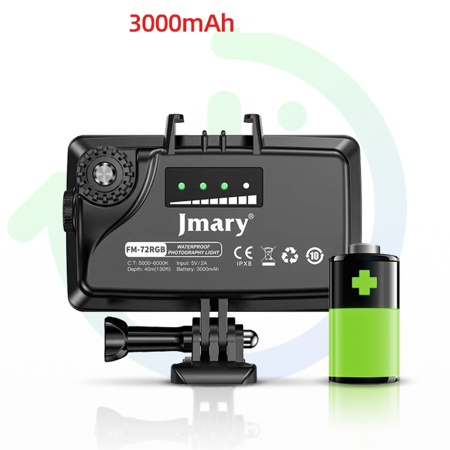 Светодиодный осветлитель JMARY FM-72RGB, 3000mAh, черный фото