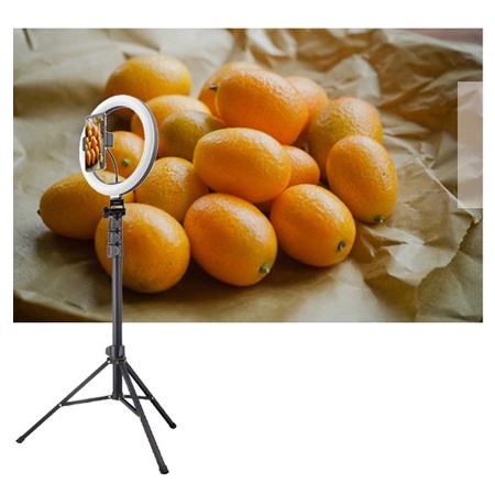 Кольцо-лампа для селфи JMARY FM-536A, USB, черный фото