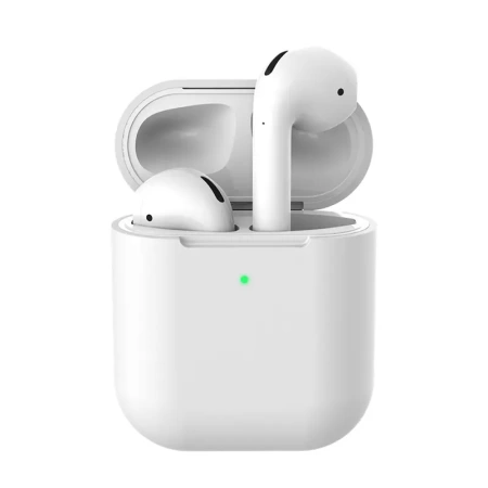 Чехол силиконовый для Airpods 2, белый (14) фото