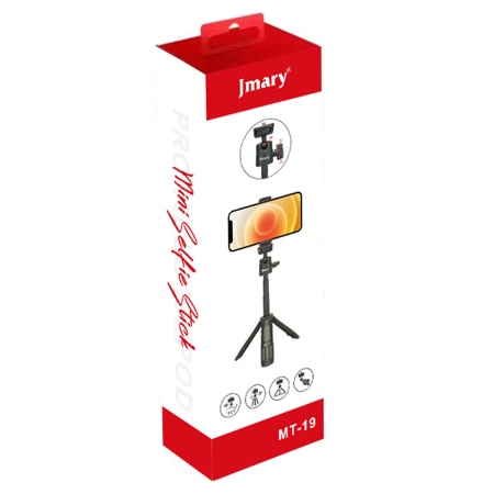 Штатив-трипод/монопод JMARY MT-19, напольный / настольный, 14,5 - 27,6 см, черный фото