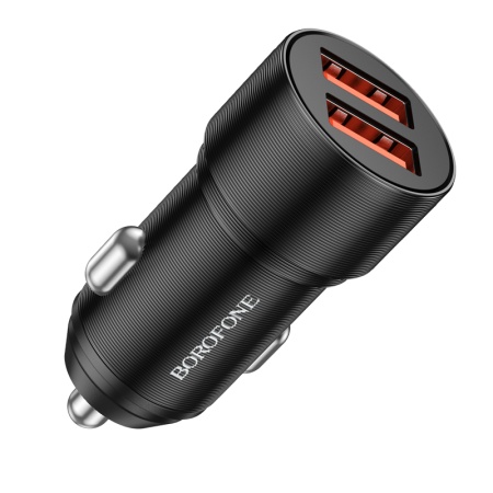 Автомобильное зарядное устройство BOROFONE BZ19B Wisdom, 2xUSB, 36W, черный фото