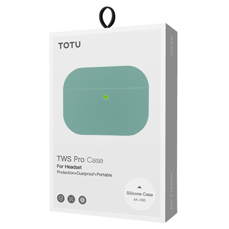 Чехол TOTU AA-095 TWS Pro для Airpods Pro, темно-зеленый фото