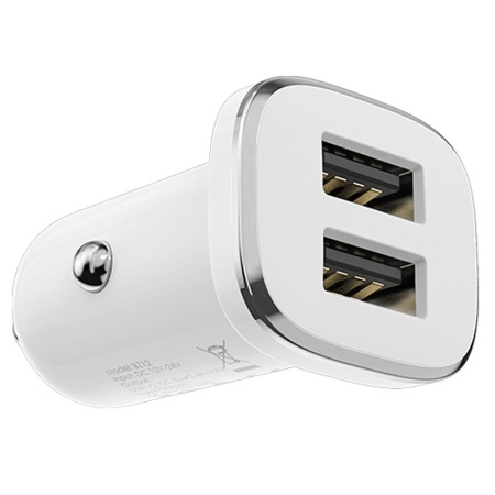 Автомобильное зарядное устройство BOROFONE BZ12 Lasting power, 2xUSB, 2.1A, белый фото