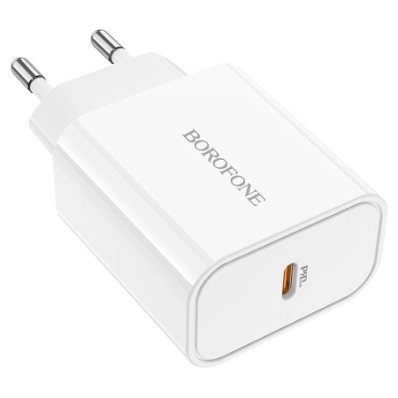 Сетевое зарядное устройство BOROFONE BA57A Easy Speed 1xUSB-C, 3.0A, 20W, белый фото