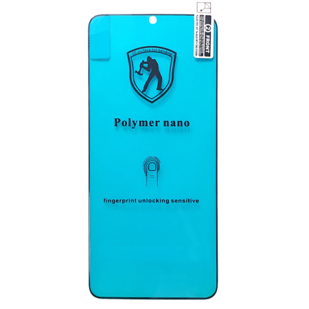 Защитная пленка Polymer nano для Samsung S8, Full Glue 3D, чувствителен к отпечатку, прозрачный+черная рамка фото