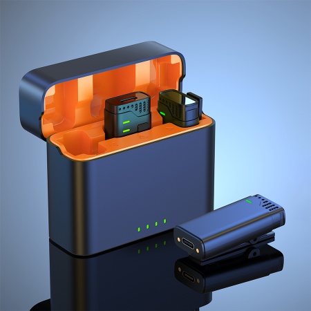 Микрофон петличный беспроводной JMARY MW-16, Bluetooth, черный фото