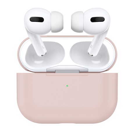 Чехол силиконовый для Airpods Pro, песочно-розовый (19) фото
