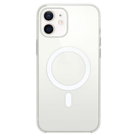 Чехол Clear Case пластиковый with MagSafe и Анимация для iPhone 12/12 Pro 6.1", прозрачный фото