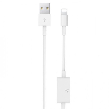 Переходник/Адаптер  MA066 2 в 1 USB (m) - Lightning (m) / Lightning (f), 1 м, белый фото