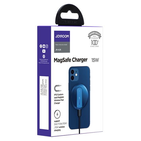 Беспроводное зарядное устройство MagSafe JOYROOM JR-A28 MagSafe для iPhone+Airpods 1xUSB-C с Кабелем Type-C - Type-C, 2.4A, 15W, белый фото