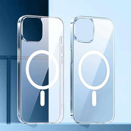 Чехол Clear Case пластиковый with MagSafe и Анимация для iPhone 15 6.1", прозрачный фото