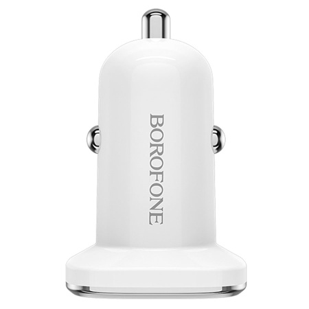 Автомобильное зарядное устройство BOROFONE BZ12A Lasting, 1xUSB, 3A, 18W, белый фото