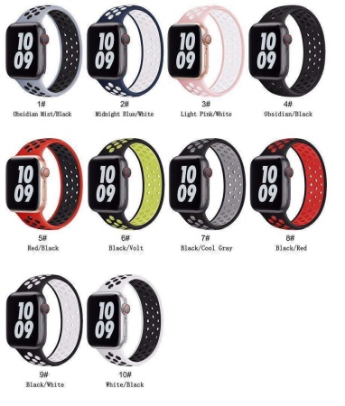 Ремешок-браслет силиконовый перфорированный Great Case Solo Loop для Apple Watch 42/44/45/49 мм, S(135мм), черный (4) фото