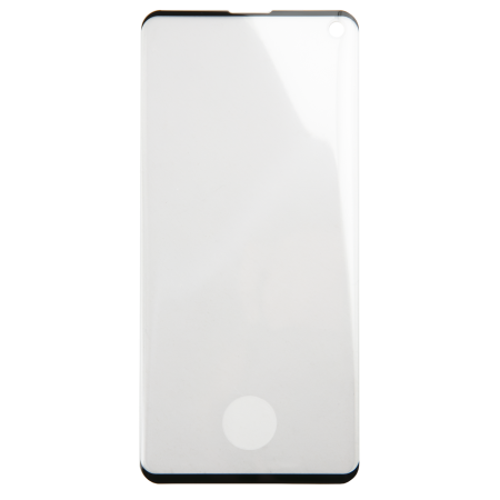 Защитное стекло для Samsung S20, Full Glue 3D, с вырезом под отпечаток, закругленное, прозрачный+черная рамка фото