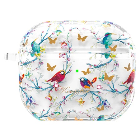 Чехол пластиковый Kingxbar со шнурком для Airpods Pro, прозрачный, птицы (13) фото