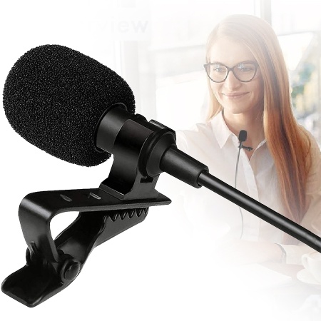 Микрофон петличный проводной JMARY MC-R2, Type-C, 2 м, черный фото