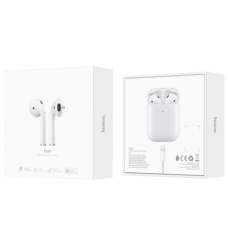 Беспроводные наушники TWS HOCO ES39, Bluetooth, белый фото
