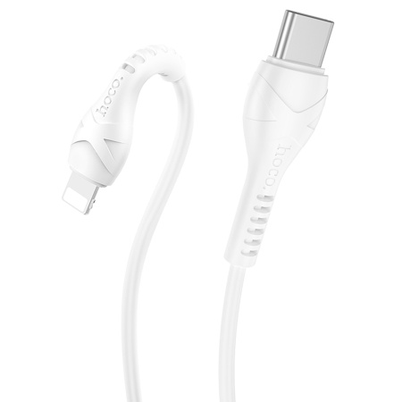 Кабель USB-C HOCO X37 Cool Type-C - Lightning, 1 м, белый фото