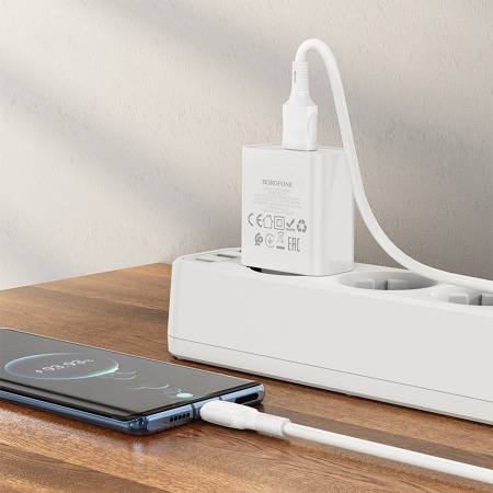 Сетевое зарядное устройство BOROFONE BA74A Aspirer 1xUSB, белый фото