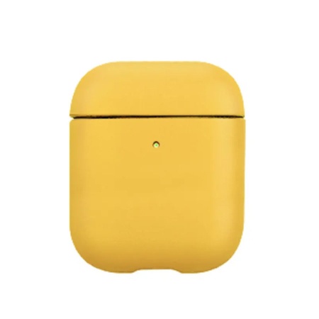 Чехол Leather Case K-DOO Lux Craft+ для Airpods 1/2, желтый (4) фото