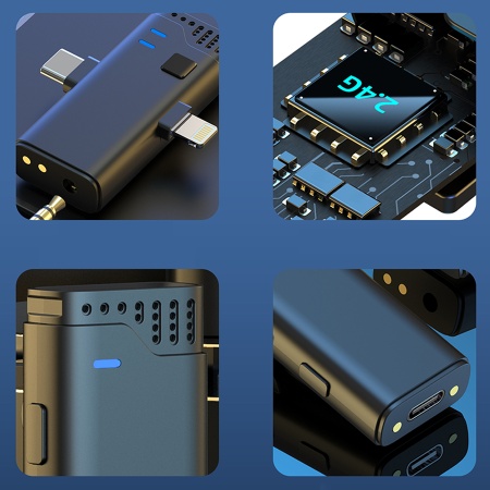 Микрофон петличный беспроводной JMARY MW-16, Bluetooth, черный фото