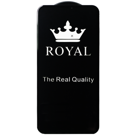 Защитное стекло ROYAL для iPhone 6/6s, Full Glue 3D, прозрачный+белая рамка фото