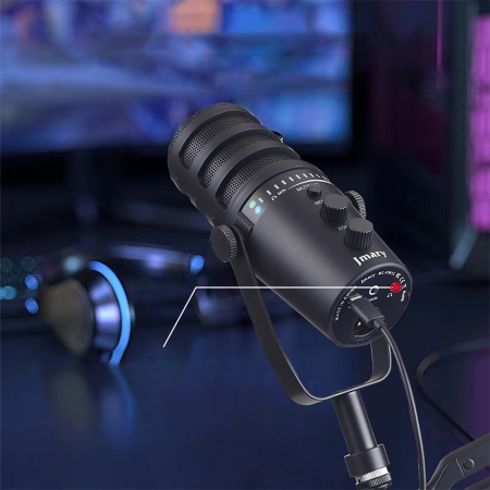 Микрофон универсальный кардиоидный JMARY MC-PW12, Type-C+Bluetooth+AUX, черный фото