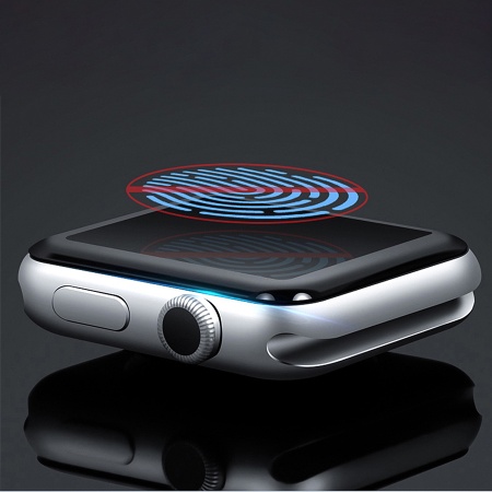 Защитное стекло COTEetCI 4D для Apple Watch 3, Full Glue 3D, 42mm, прозрачный+черная рамка фото