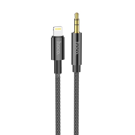 Аудиокабель HOCO UPA19 AUX Jack 3,5 (m) - Lightning (m), 1 м, черный фото