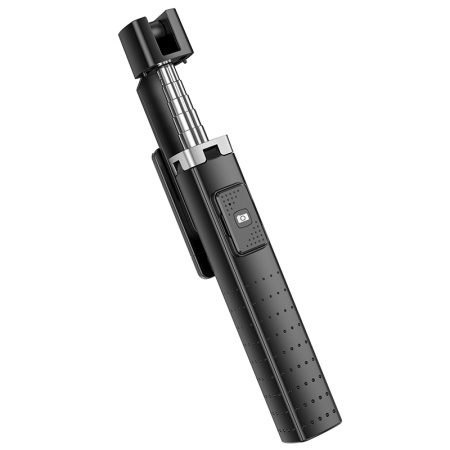 Селфи-палка монопод/трипод HOCO K18 Wave, встроенный аккумулятор, 57-90мм, черный фото