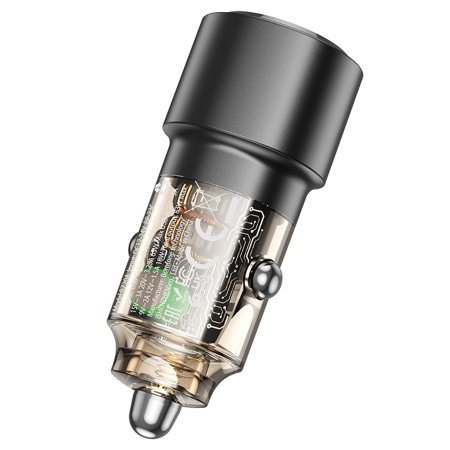 Автомобильное зарядное устройство BOROFONE BZ20A Smart, 1xUSB + 1xUSB-C, 83W, черный фото