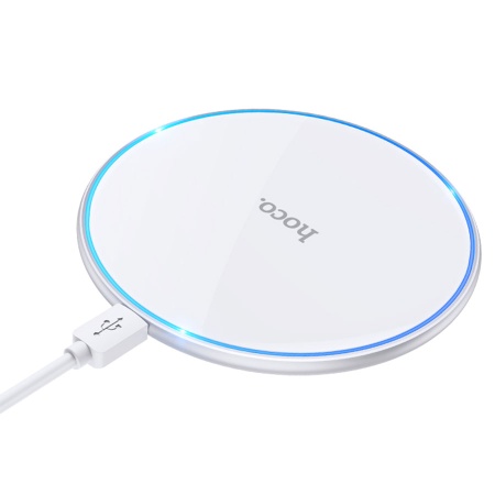 Беспроводное зарядное устройство HOCO CW6 Pro Easy с Кабелем USB - Type-C, 2A, 5W/7.5W/10W/15W, белый фото