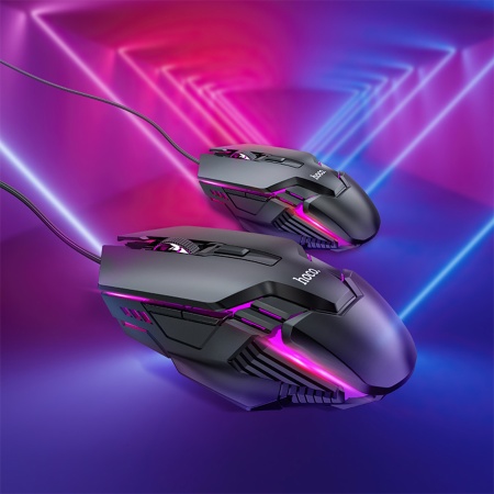 Клавиатура и мышь игровые HOCO GM18 Luminous, USB, черный