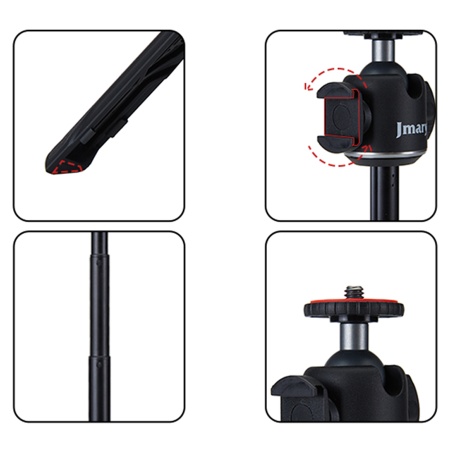 Штатив-трипод/монопод JMARY MT-29, напольный / настольный, 15,5 - 42 см, черный фото