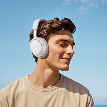 Беспроводные наушники накладные HOCO W53 Tone, Bluetooth, белый фото