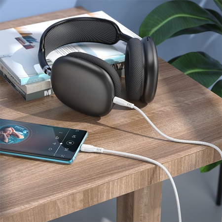 Аудиокабель BOROFONE BL14 AUX Jack 3,5 (m) - Type-C (m), 1 м, белый фото