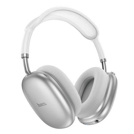 Беспроводные наушники накладные HOCO W55 Plus, Bluetooth, серебристый фото