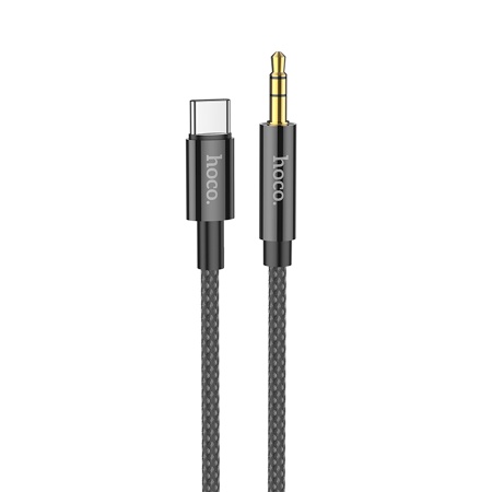 Аудиокабель HOCO UPA19 AUX Jack 3,5 (m) - Type-C (m), 1 м, черный фото