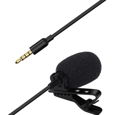 Микрофон петличный проводной CANDC U-1, Jack 3.5mm, черный фото