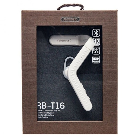 Беспроводная Bluetooth-Гарнитура REMAX RB-T16 Headset, Bluetooth, белый фото