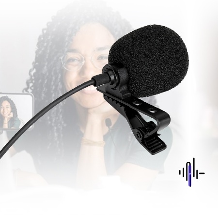 Микрофон петличный проводной JMARY MC-R2, Type-C, 2 м, черный фото