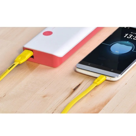 Кабель USB REMAX RC-001m Full Speed USB - MicroUSB, 2.1А, 1 м, желтый фото