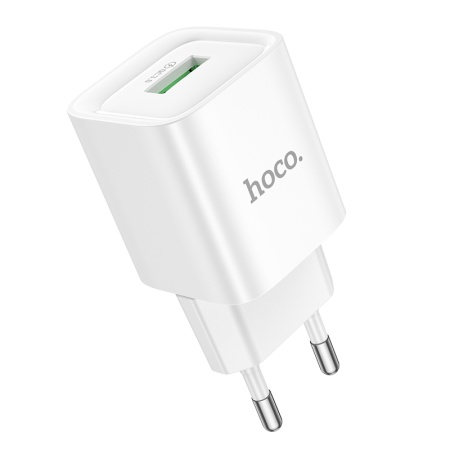 Сетевое зарядное устройство HOCO C145A Charm 1xUSB, 18W, белый фото