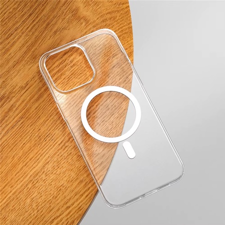 Чехол Clear Case пластиковый with MagSafe и Анимация для iPhone 14 6.1", прозрачный фото