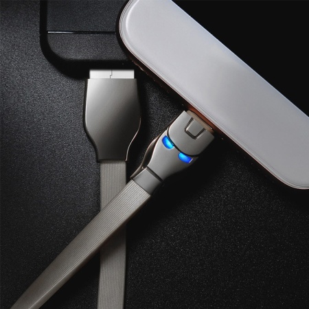 Кабель USB HOCO U14 Steel man USB - MicroUSB, 2.4А, 1.2 м, серый фото