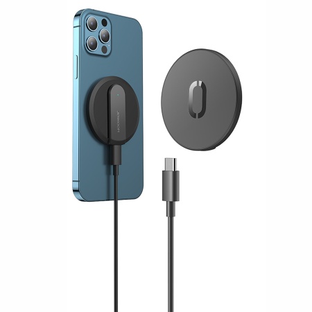 Беспроводное зарядное устройство MagSafe JOYROOM JR-A28 MagSafe для iPhone+Airpods 1xUSB-C с Кабелем Type-C - Type-C, 2.4A, 15W, темно-синий фото