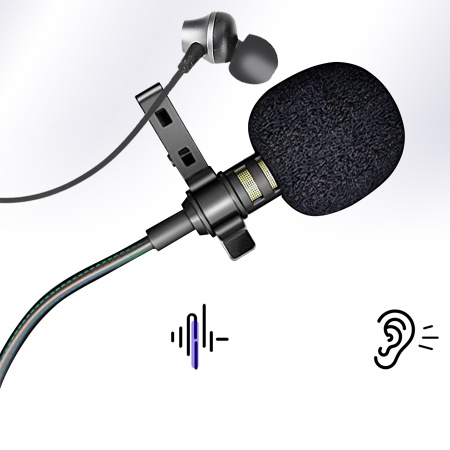 Микрофон петличный проводной JMARY MC-R6, Type-C, 3 м, черный фото