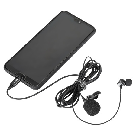 Микрофон петличный проводной JMARY MC-R6, Type-C, 3 м, черный фото